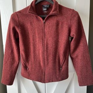 Ibex 100% merino wool full zip jacket/sweater size M